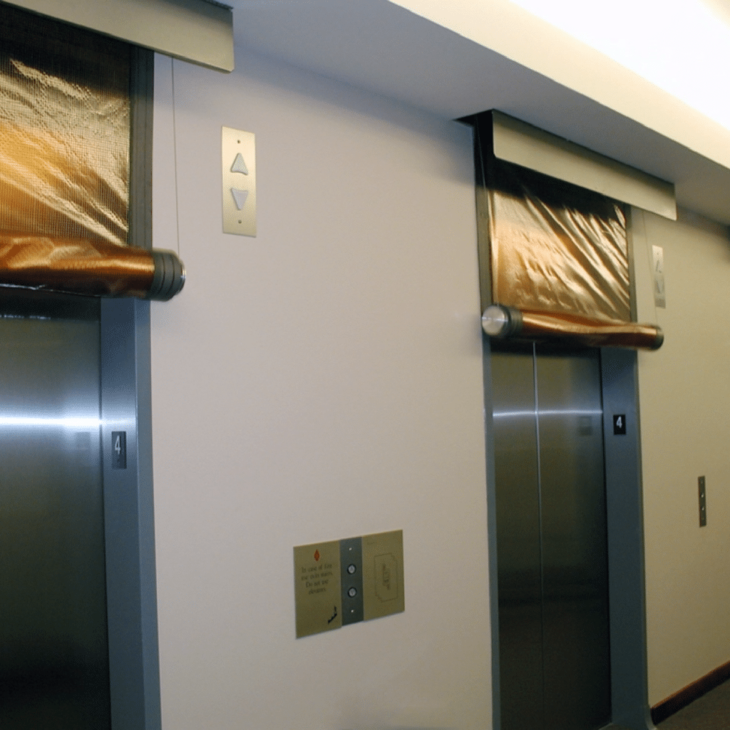 Fire safety in elevator vestibule at Cottonwood Corporate Center